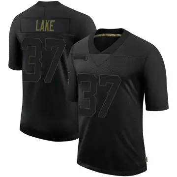 Nike Quentin Lake Men's Limited Los Angeles Rams Black 2020 Salute To Service Jersey