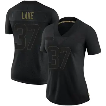 Nike Quentin Lake Women's Limited Los Angeles Rams Black 2020 Salute To Service Jersey
