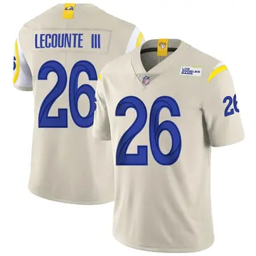 Nike Richard LeCounte III Men's Limited Los Angeles Rams Bone Vapor Jersey