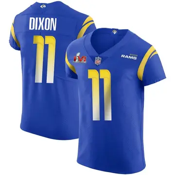 Nike Riley Dixon Men's Elite Los Angeles Rams Royal Alternate Vapor Untouchable Super Bowl LVI Bound Jersey