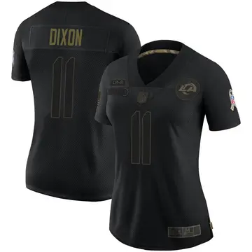 Nike Riley Dixon Women's Limited Los Angeles Rams Black 2020 Salute To Service Jersey