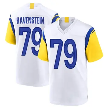 Nike Rob Havenstein Men's Game Los Angeles Rams White Jersey
