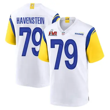 Nike Rob Havenstein Men's Game Los Angeles Rams White Super Bowl LVI Bound Jersey