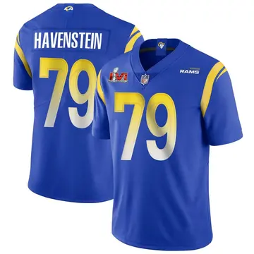Nike Rob Havenstein Men's Limited Los Angeles Rams Royal Alternate Vapor Untouchable Super Bowl LVI Bound Jersey