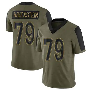 Nike Rob Havenstein Youth Limited Los Angeles Rams Olive 2021 Salute To Service Jersey