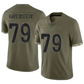 Nike Rob Havenstein Youth Limited Los Angeles Rams Olive 2022 Salute To Service Jersey