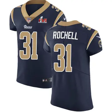 Nike Robert Rochell Men's Elite Los Angeles Rams Navy Team Color Vapor Untouchable Super Bowl LVI Bound Jersey