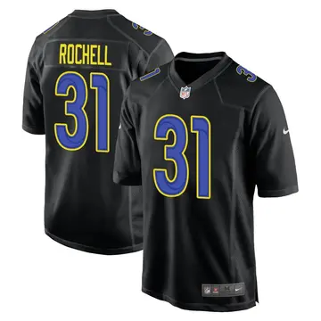 Nike Robert Rochell Men's Game Los Angeles Rams Black Fashion Jersey