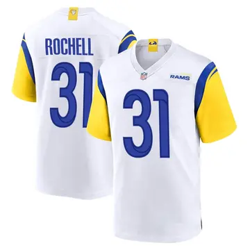 Nike Robert Rochell Men's Game Los Angeles Rams White Jersey