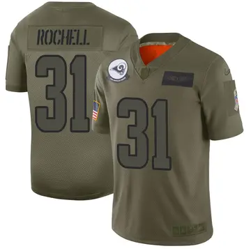 Nike Robert Rochell Men's Limited Los Angeles Rams Camo 2019 Salute to Service Jersey