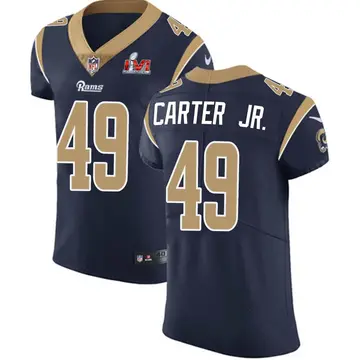 Nike Roger Carter Jr. Men's Elite Los Angeles Rams Navy Team Color Vapor Untouchable Super Bowl LVI Bound Jersey