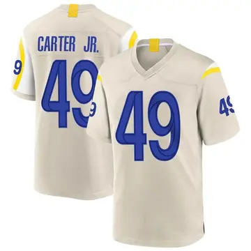 Nike Roger Carter Jr. Men's Game Los Angeles Rams Bone Jersey
