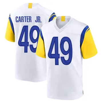 Nike Roger Carter Jr. Men's Game Los Angeles Rams White Jersey