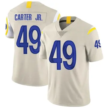 Nike Roger Carter Jr. Men's Limited Los Angeles Rams Bone Vapor Jersey