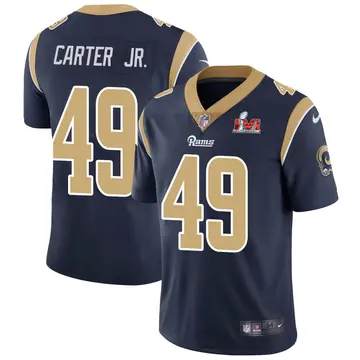 Nike Roger Carter Jr. Men's Limited Los Angeles Rams Navy Team Color Vapor Untouchable Super Bowl LVI Bound Jersey