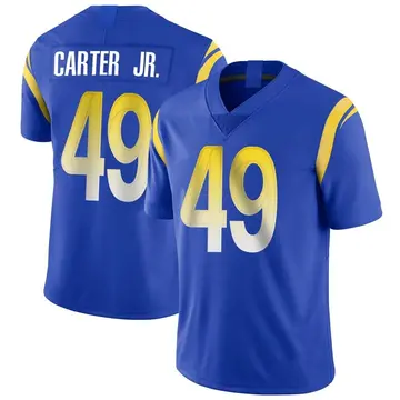 Nike Roger Carter Jr. Men's Limited Los Angeles Rams Royal Alternate Vapor Untouchable Jersey