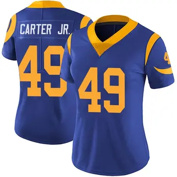 Nike Roger Carter Jr. Women's Limited Los Angeles Rams Royal Alternate Vapor Untouchable Jersey