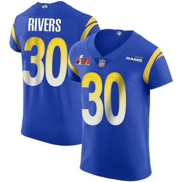 Nike Ronnie Rivers Men's Elite Los Angeles Rams Royal Alternate Vapor Untouchable Super Bowl LVI Bound Jersey