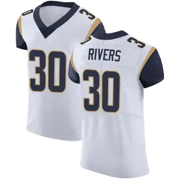 Nike Ronnie Rivers Men's Elite Los Angeles Rams White Vapor Untouchable Jersey