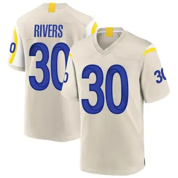 Nike Ronnie Rivers Men's Game Los Angeles Rams Bone Jersey