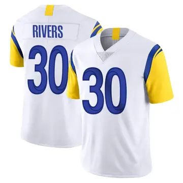 Nike Ronnie Rivers Men's Limited Los Angeles Rams White Vapor Untouchable Jersey