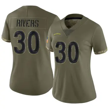Nike Ronnie Rivers Women's Limited Los Angeles Rams Olive 2022 Salute To Service Jersey