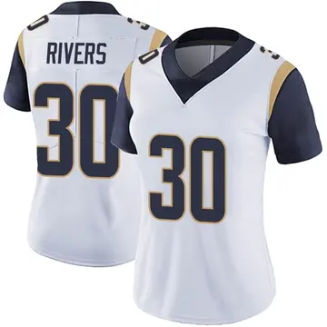 Nike Ronnie Rivers Women's Limited Los Angeles Rams White Vapor Untouchable Jersey