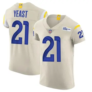Nike Russ Yeast Men's Elite Los Angeles Rams Bone Vapor Jersey