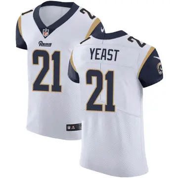 Nike Russ Yeast Men's Elite Los Angeles Rams White Vapor Untouchable Jersey