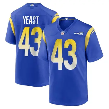 Nike Russ Yeast Men's Game Los Angeles Rams Royal Alternate Jersey