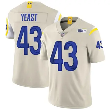 Nike Russ Yeast Men's Limited Los Angeles Rams Bone Vapor Jersey