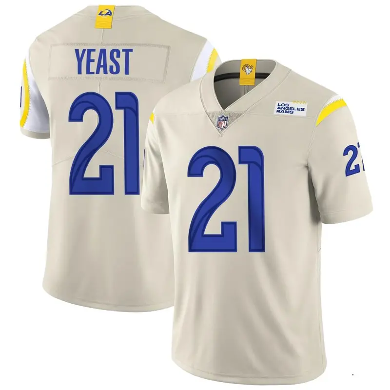 Nike Russ Yeast Men's Limited Los Angeles Rams Bone Vapor Jersey