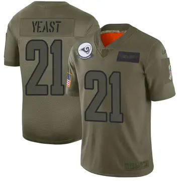 Nike Russ Yeast Men's Limited Los Angeles Rams Camo 2019 Salute to Service Jersey