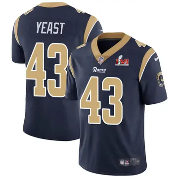 Nike Russ Yeast Men's Limited Los Angeles Rams Navy Team Color Vapor Untouchable Super Bowl LVI Bound Jersey