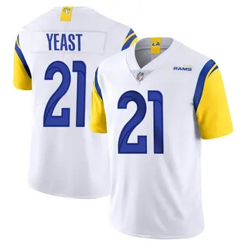 Nike Russ Yeast Men's Limited Los Angeles Rams White Vapor Untouchable Jersey