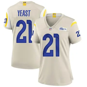 Nike Russ Yeast Women's Game Los Angeles Rams Bone Jersey