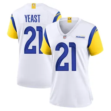 Nike Russ Yeast Women's Game Los Angeles Rams White Jersey