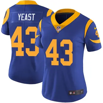 Nike Russ Yeast Women's Limited Los Angeles Rams Royal Alternate Vapor Untouchable Jersey