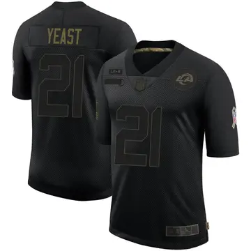 Nike Russ Yeast Youth Limited Los Angeles Rams Black 2020 Salute To Service Jersey