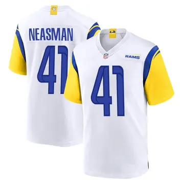 Nike Sharrod Neasman Men's Game Los Angeles Rams White Jersey