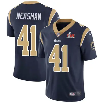 Nike Sharrod Neasman Men's Limited Los Angeles Rams Navy Team Color Vapor Untouchable Super Bowl LVI Bound Jersey