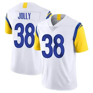 Nike Shaun Jolly Men's Limited Los Angeles Rams White Vapor Untouchable Jersey