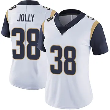 Nike Shaun Jolly Women's Limited Los Angeles Rams White Vapor Untouchable Jersey