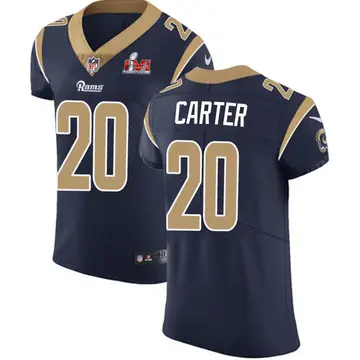 Nike TJ Carter Men's Elite Los Angeles Rams Navy Team Color Vapor Untouchable Super Bowl LVI Bound Jersey