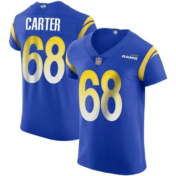 Nike T.J. Carter Men's Elite Los Angeles Rams Royal Alternate Vapor Untouchable Jersey