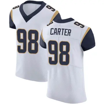 Nike T.J. Carter Men's Elite Los Angeles Rams White Vapor Untouchable Jersey