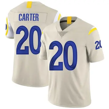 Nike TJ Carter Men's Limited Los Angeles Rams Bone Vapor Jersey