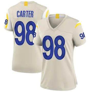 Nike T.J. Carter Women's Game Los Angeles Rams Bone Jersey