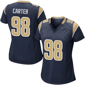Nike T.J. Carter Women's Game Los Angeles Rams Navy Team Color Jersey