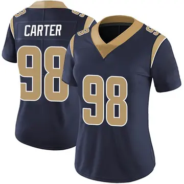 Nike T.J. Carter Women's Limited Los Angeles Rams Navy Team Color Vapor Untouchable Jersey